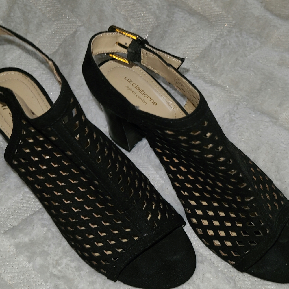 Liz Claiborne Black Mesh Women's Heels